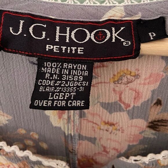 Vintage J.G. Hook Floral Maxi Dress in Size Large Petite - Picture 10 of 10